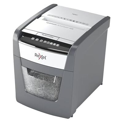 Rexel Optimum Auto Feed+ 50X, Distruggidocumenti Automatico, Spina Svizzera, 50-55 Fogli (80-70 gr/mq), Taglio a Frammento, Livello di Sicurezza P-4, per la Casa e per l’Ufficio, Capacità 20 Litri Rexel Optimum Auto Feed+ 50X, Distruggidocumenti Automatico, Spina Svizzera, 50-55 Fogli (80-70 gr/mq), Taglio a Frammento, Livello di Sicurezza P-4, per la Casa e per l’Ufficio, Capacità 20 Litri