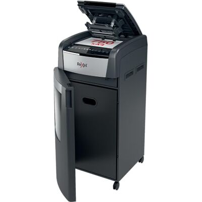 Rexel Optimum Auto Feed+ 750M, Distruggidocumenti Automatico, 750-825 Fogli (80-70 gr/mq), Taglio Micro, Livello di Sicurezza P-5, per i Grandi Uffici, Capacità 140 Litri, con Ruote, Rexel Optimum Auto Feed+ 750M, Distruggidocumenti Automatico, 750-825 Fogli (80-70 gr/mq), Taglio Micro, Livello di Sicurezza P-5, per i Grandi Uffici, Capacità 140 Litri, con Ruote,