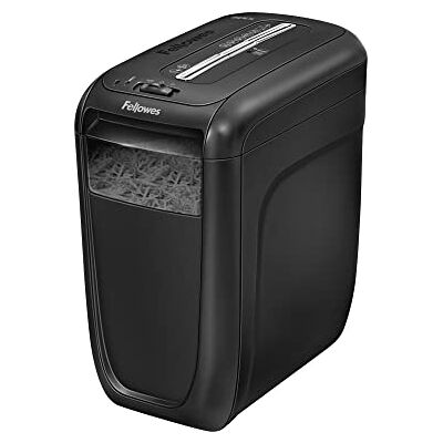 Fellowes distruggi documenti a frammento 60Cs, 10 fogli, per casa e piccolo ufficio, uso personale, cestino da 22 litri, distruggidocumenti con tecnologia Safesense, nero Fellowes distruggi documenti a frammento 60Cs, 10 fogli, per casa e piccolo ufficio, uso personale, cestino da 22 litri, distruggidocumenti con tecnologia Safesense, nero
