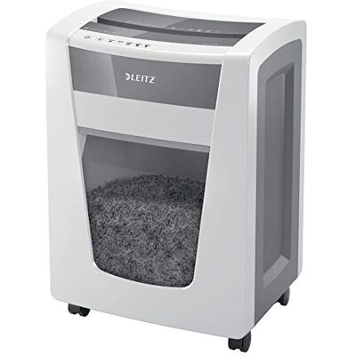 Leitz IQ Office Pro 80102000 Distruggidocumenti CH, microtaglio, livello di sicurezza P6+, capacità 5 fogli, contenitore per rifiuti da 30 l, con spina svizzera, colore: Bianco Leitz IQ Office Pro 80102000 Distruggidocumenti CH, microtaglio, livello di sicurezza P6+, capacità 5 fogli, contenitore per rifiuti da 30 l, con spina svizzera, colore: Bianco