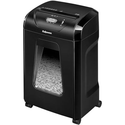 Fellowes FS-15C Distruggidocumenti, Taglio Incrociato, 15 Fogli, P4, Cestello Estraibile 19L, Alta Sicurezza per Casa e Ufficio, Silenzioso e Potente, Nero Fellowes FS-15C Distruggidocumenti, Taglio Incrociato, 15 Fogli, P4, Cestello Estraibile 19L, Alta Sicurezza per Casa e Ufficio, Silenzioso e Potente, Nero
