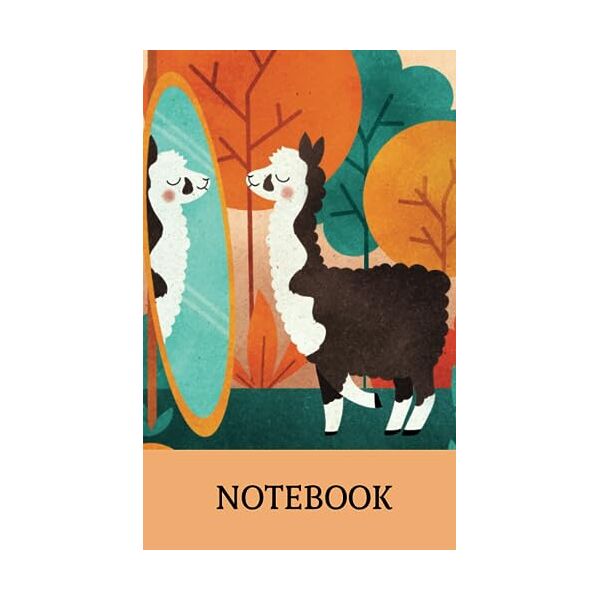 dell notebook/ alpaca / 80 pagine bianche / taccuino per appunti disegni e note / 5x8 pollici (tascabile): alpaca merlino