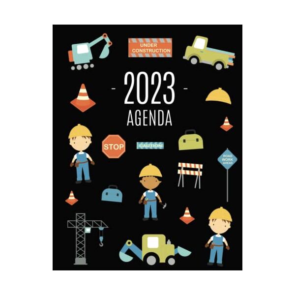 pianificatori, pimpom lavoro operaio stradale agenda 2023: pianificatore annuale 2023   da gennaio a dicembre (12 mesi)   organizer & diario