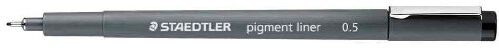 Staedtler – Set di 3 pennarelli fine pigmento Liner 308 tracciato 0,5 mm nero