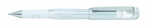Pentel Penna roller Hybrid Gel Grip DX, con inchiostro pigmentato, tratto da 1 mm, confezione da 12, bianco