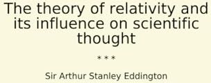 Stanley The theory of relativity and its influence on scientific thought