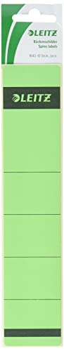 Leitz Esselte -Etichette autoadesive, dorso, dorso stretto di carta, confezione da 10, colore: verde