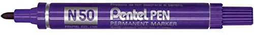 Pentel N50 Permanent Markers Bullet Point viola (confezione da 12)