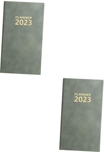 FRCOLOR 2 Pezzi 2023 Libro Agenda Arredamento Per Ufficio Blocco Note Agenda 2023 Blocco Note Per La Gestione Del Tempo Blocco Note Anno 2023 Taccuino Alunno Carta Forniture Per Studenti