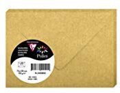 Clairefontaine Pacco da 20 Buste gommate Formato 7,5x10cm 120g/m² Colore Oro -InvitI Eventi e Corrispondenza Gamma Pollen Carta Premium Liscia