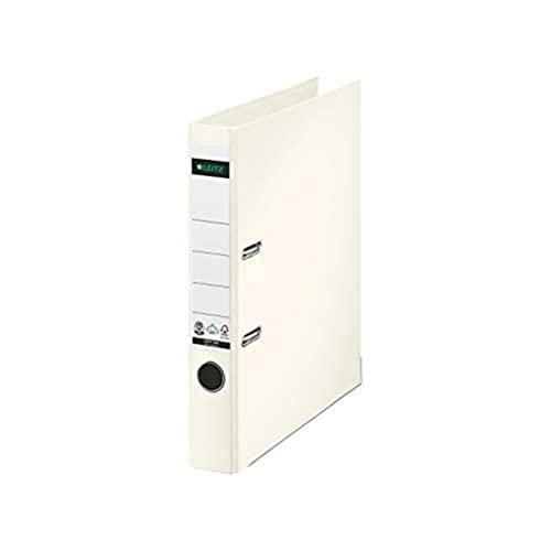 Leitz Raccoglitore per fogli formato A4, con fessure, dorso 5 cm, colore: Bianco crema