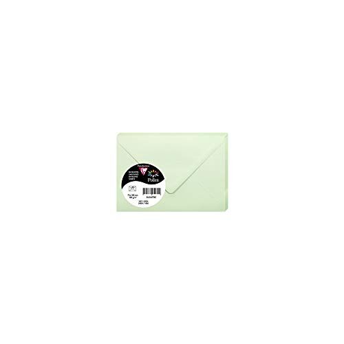 Clairefontaine Pacco da 20 Buste gommate Formato 7,5x10cm 120g/m² Colore verde -Inviti Eventi e Corrispondenza Gamma Pollen Carta Premium Liscia