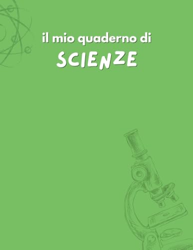 Genius Il mio quaderno di Scienze: Quaderno A4 a quadretti 5mm scuola elementare/media/superiore con copertina lucida verde chiaro