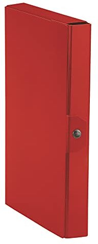 Esselte C24 EUROBOX Cartella per Progetti, 25 x 35 cm, Dorso 4 cm, Rosso, Confezione da 1, 390324160