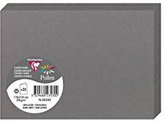 Clairefontaine Pacco da 25 biglietti Piegati Formato C6 11x15,5cm 210g/m² Colore Grigio acciaio Biglietti d'invito e Corrispondenza Gamma Pollen Carta Premium Liscia