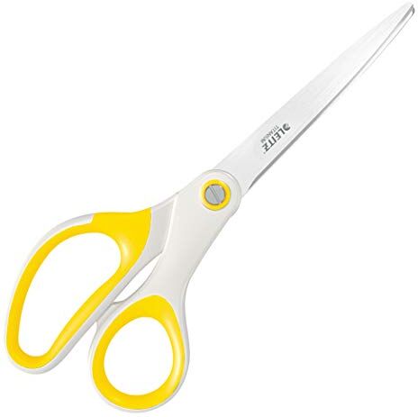 Leitz Forbici in Titanio Utilizzabili con Mano Destra e Sinistra (Ambidestre), 20.5 x 8 x 1.7 cm, Cancelleria per Ufficio, Impugnature Ergonomiche, Gamma WOW, Giallo