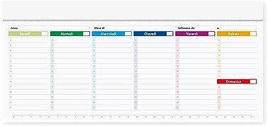 Generico Planner 2024 Settimanale Da Tavolo A Strappo Per Programmazione Giornaliera 52 Fogli 52 Settimane Senza Date. Agenda Da Tavolo Elegante E Moderna Per Impegni E Appuntamenti (29,5x14,5 CM)