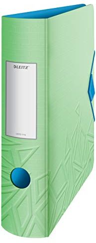 Leitz Raccoglitore con Meccanismo a Leva 180° Urban Chic, Formato A4, Dorso 8.2 cm, Verde