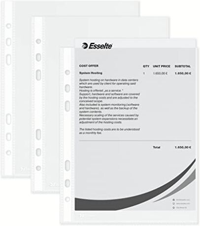 Esselte , buste standard A5 Transparent