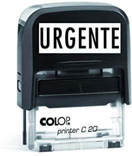 Colop Timbro URGENTE Autoinchiostrante Pronto all'uso con Testo personalizzato Modello  Printer C 20 Commerciale Ufficio Scuola Lavoro Inchiostro disponibile in 3 colori (NERO)