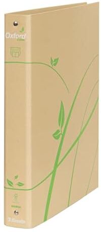 Esselte OXFORD GREEN Raccoglitore ad anelli 4-30-Tondo, f.to 22 x 30 cm, realizzato con 100% carta riciclata,