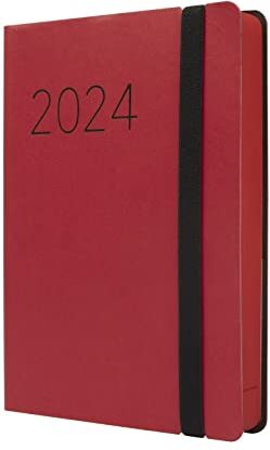 finocam Agenda 2024 Flexi Lisa 1 Giorno Pagina Gennaio 2024 Dicembre 2024 (12 mesi) Rosso Spagnolo