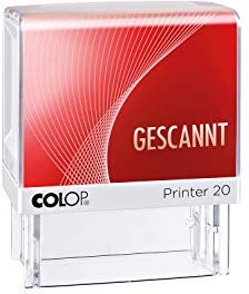 Colop Timbro Printer 20 con testo GESCANNT, colore rosso