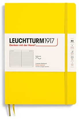 LEUCHTTURM1917 Taccuini Composition (B5), Copertina morbida, 123 pagine numerate, Righe, Giallo Limone