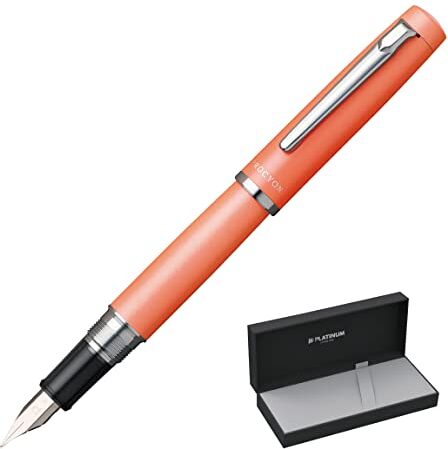 Platinum Procyon PNS-5000#25 Penna stilografica/spessore: F fine/colore: arancione cache/fatto a mano, con confezione regalo