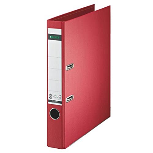 Leitz Carpetta formato A4 con staffe interne, colore: Rosso