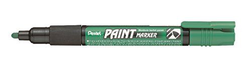 Pentel Marcador Pintura Cubierta con Medio Punta Tipo Bala Marcador Pintura Verde, Pack Of 1