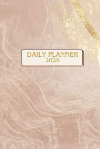 Falcon 2024 Hardcover Gold Daily Planner Full Page Per Day: Organize Your Days 2024 Calendar with Daily Schedule , To-Do List , and Notes Section on One Page