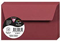 Clairefontaine Pacco da 20 Buste autoadesive Formato 9x14cm 120g/m² Colore Bordeaux -Inviti Eventi e Corrispondenza Gamma Pollen Carta Premium Liscia