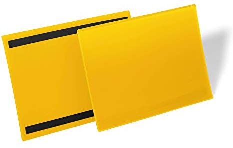 Durable Buste con Bande Magnetiche A4 Orizzontale, Confezioni da 50 Pezzi, Giallo