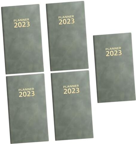 FRCOLOR 5 Pezzi 2023 libro agenda quaderni per scuola travelers notebook arredamento per ufficio piccolo blocco note pianificatore blocco note pianificatore inglese taccuino