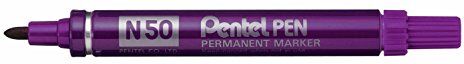 Pentel , pennarello indelebile a sfera N50, colore nero Violet (Pack of 12)