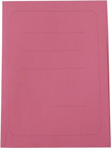 Generico Cartellina 3 Lembi con Stampa in Cartoncino, 180 gr, 100% Carta Riciclata, Formato 25x33 cm, Colore Magenta, Confezione da 50 Pezzi