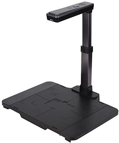 Garsent Fotocamera per Documenti Pieghevole Portatile, Scanner per Biglietti da Visita A4 A5 A6 per Biglietti da Visita, 5 MP e Luce LED Integrata, Staccabile tra Barra di Supporto e Base, Colore di Supporto/