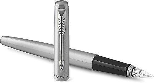 Parker Jotter Penna Stilografica in Acciaio Inossidabile con Finiture Cromata, Confezione Regalo