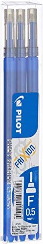 PILOT 006421 Frixion Point Sfera Cancellabile, Refill, 0.5 mm, Confezione da 3, Blu