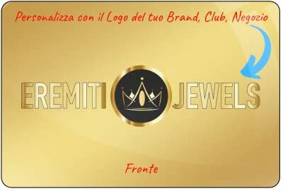 Generico Card in PVC Personalizzate colore Oro EXCLUSIVE CARD Personalizzabili Fronte e Retro con logo del brand, negozio, azienda utili come gift card, vip pass, biglietti da visita lussuosi (50)