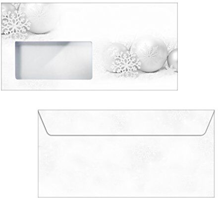 Sigel Buste da lettere Natale, Winter Sparkle, DL (110x220 mm), con finestra, 50 pz