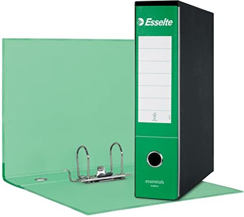 Esselte G75 ESSENTIALS Registratore f.to protocollo dorso 8 cm Verde