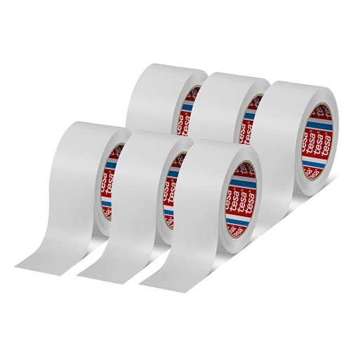 Tesa UK pack 4313 00004-10 Nastro di carta per pacchi e cartone, 6 rotoli da 50 m x 50 mm, 6 x 50 mm, colore: Bianco