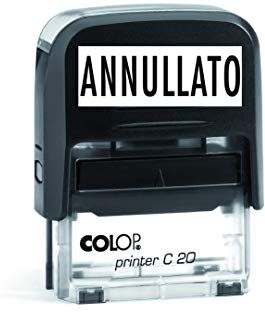 Colop Timbro ANNULLATO Autoinchiostrante Pronto all'uso con Testo personalizzato Modello  Printer C 20 Commerciale Ufficio Scuola Lavoro Inchiostro disponibile in 3 colori (BLU)