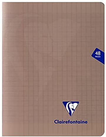 Clairefontaine Un Quaderno Agrafé Mimesys grigio 17x22 cm 48 pagine quadretti grandi Carta bianca 90 g copertina in polipropilene