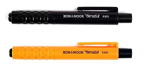Koh-I-Noor Mephisto 5301, matita a pressione in plastica, senza temperamatite, spessore della mina: 5.6 mm, diversi set Orange+Schwarz