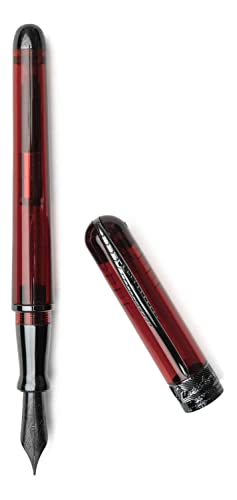 Pineider Avatar UR Demo Penna stilografica, pennino in acciaio nero, taglia M, colore: Rosso vino