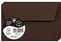 Clairefontaine Pacco da 20 Buste autoadesive Formato 9x14cm 120g/m² Colore Cacao -Inviti Eventi e Corrispondenza Gamma Pollen Carta Premium Liscia