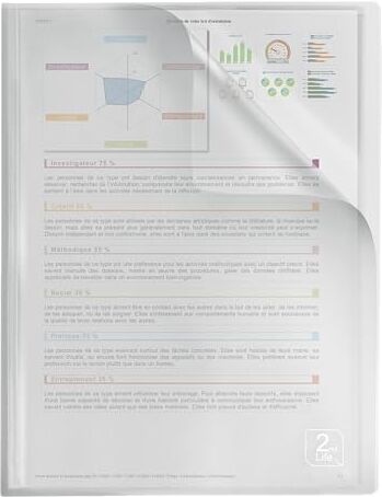 Oxford A4 Protezioni per Documents 2nd Life A4, 40 visti, 20 buste in polipropilene, colore: Incolore